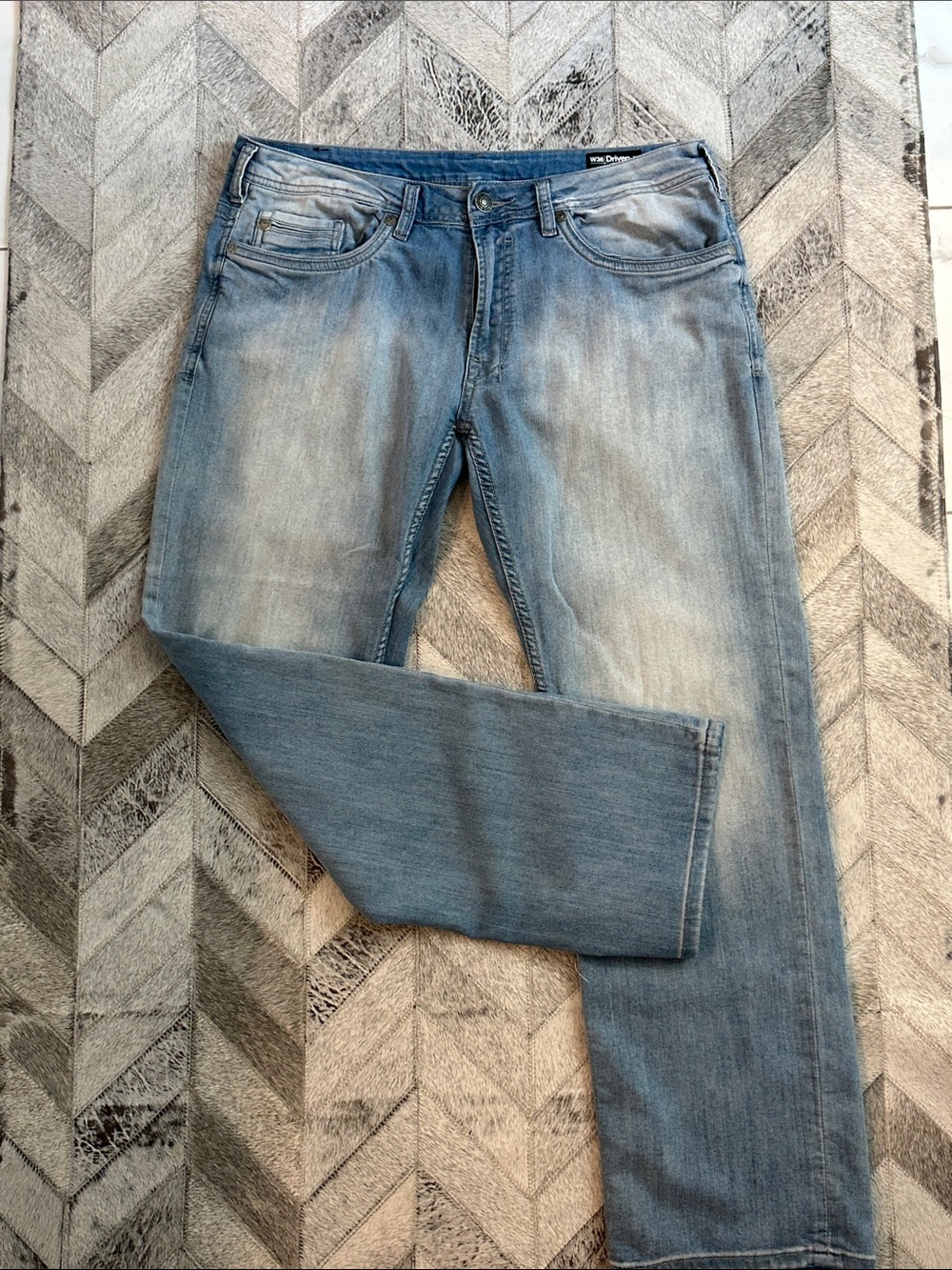 Buffalo Light Blue Men's Denim Jeans - Casual Straight Fit